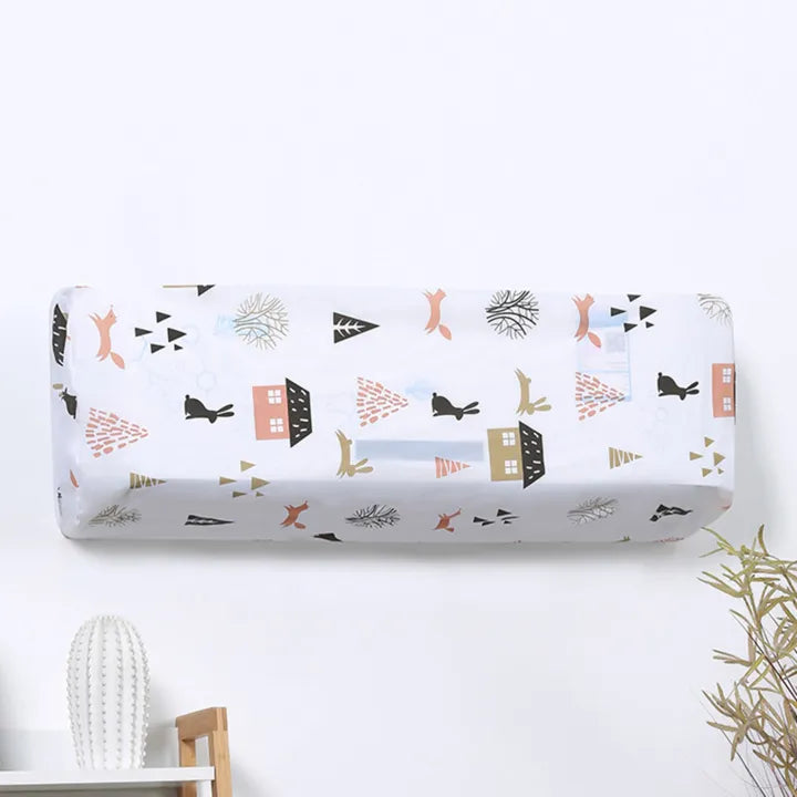Ac Protective Dust Cover Cute Cartoon Printing Dust Cover for air condition 1 Ton