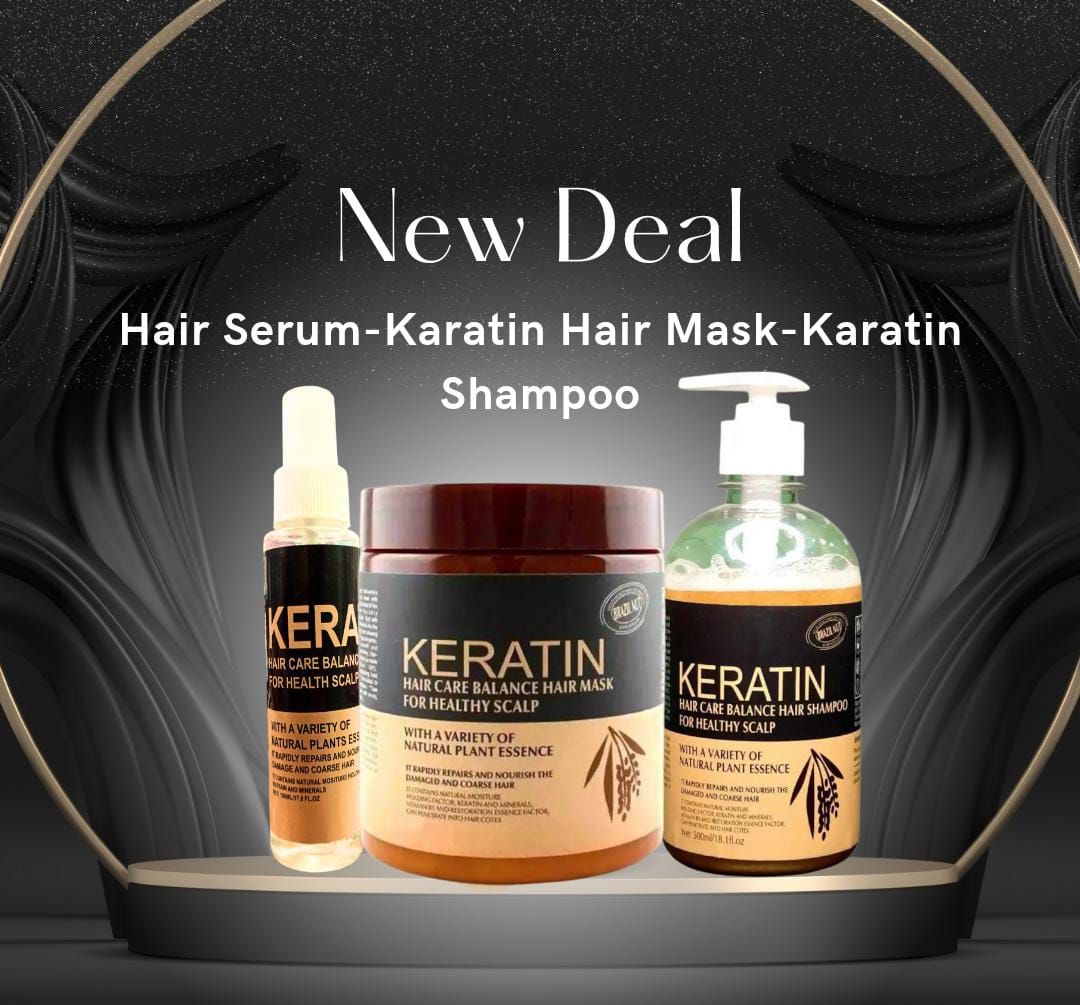 Pack Of 3 Iteams Keratin Hair Mask Karatin Hair Serum