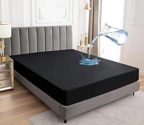 Premium King Size Waterproof Mattress Cover | Breathable, Soft, Noiseless, And Dustproof Protection For Ultimate Bed Comfort And Hygiene (Random Color)