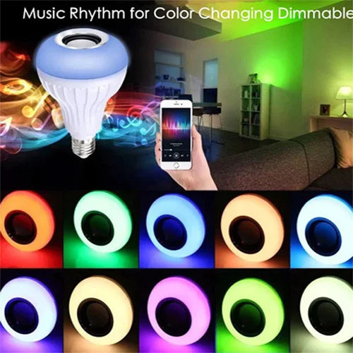 Smart LED Music Bulb – Bluetooth Speaker Light with Remote Control & Color Changing Modes